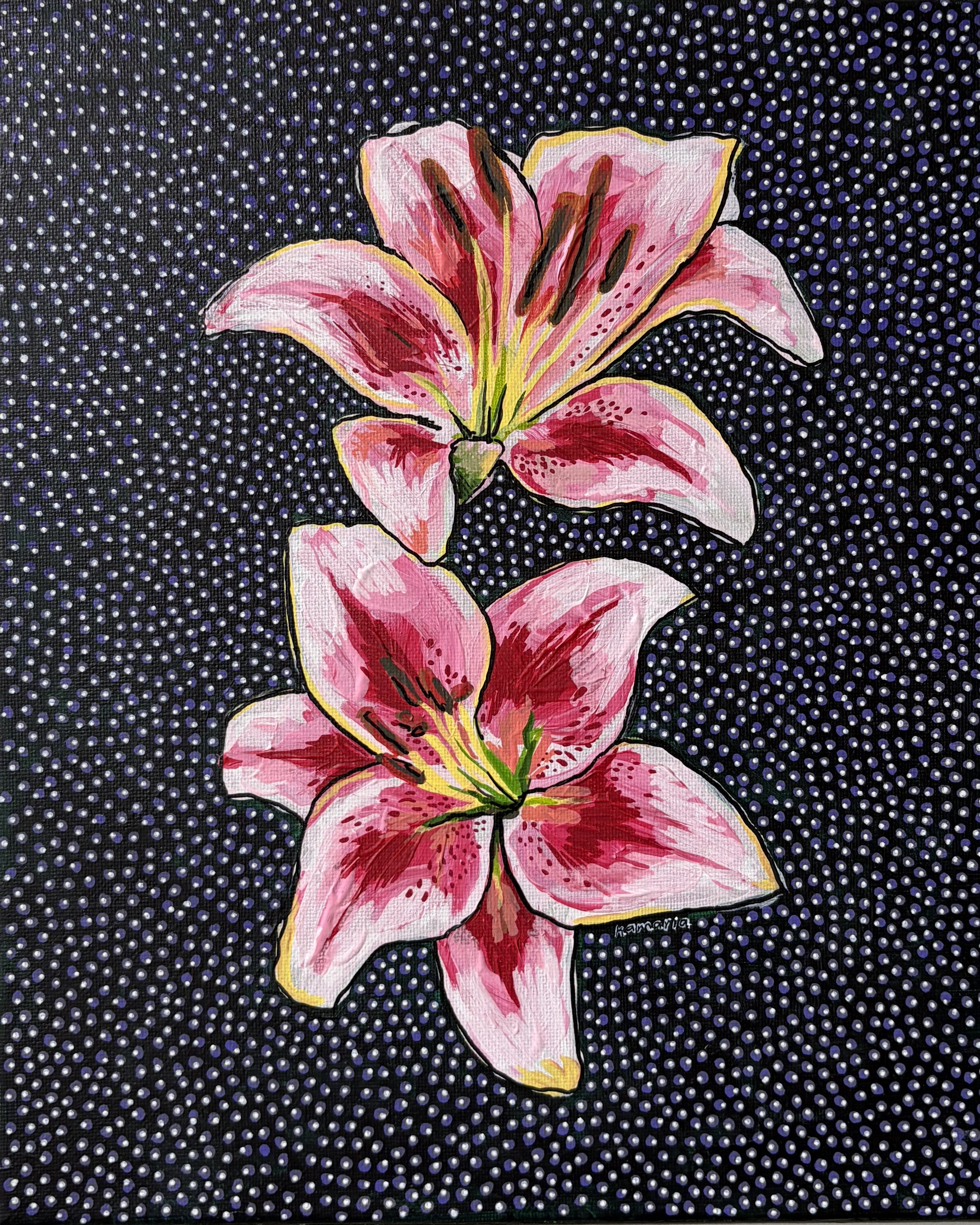 Cosmic Lilies Print